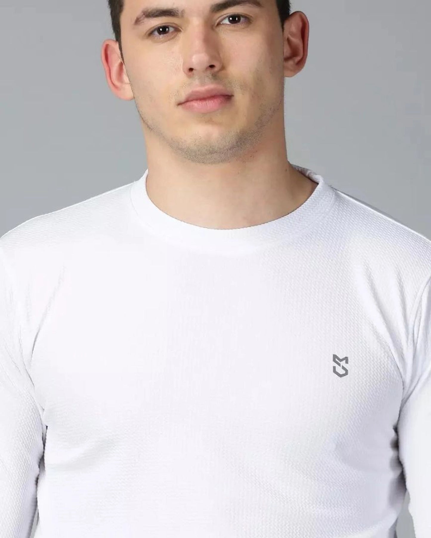 White Full-sleeve T-shirt