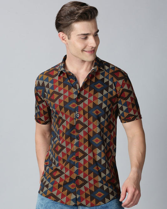 Color Full Triangle Printed Shirt