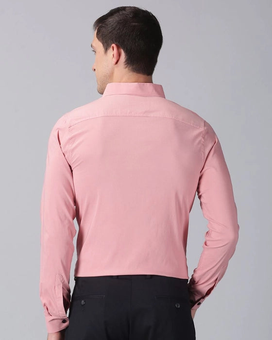 Pink Premium Solid Stretch Shirt