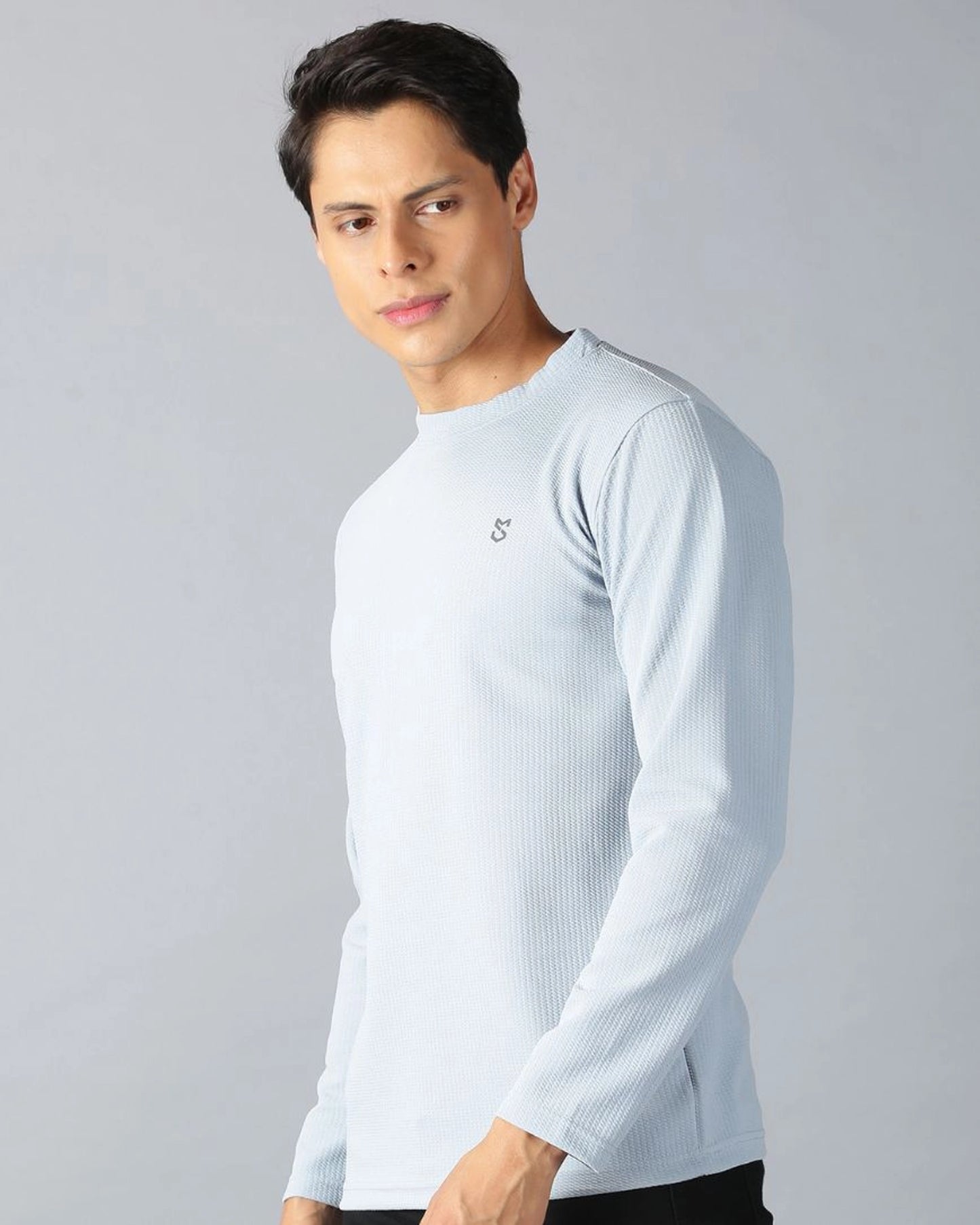 Ice Blue Full-sleeve T-shirt