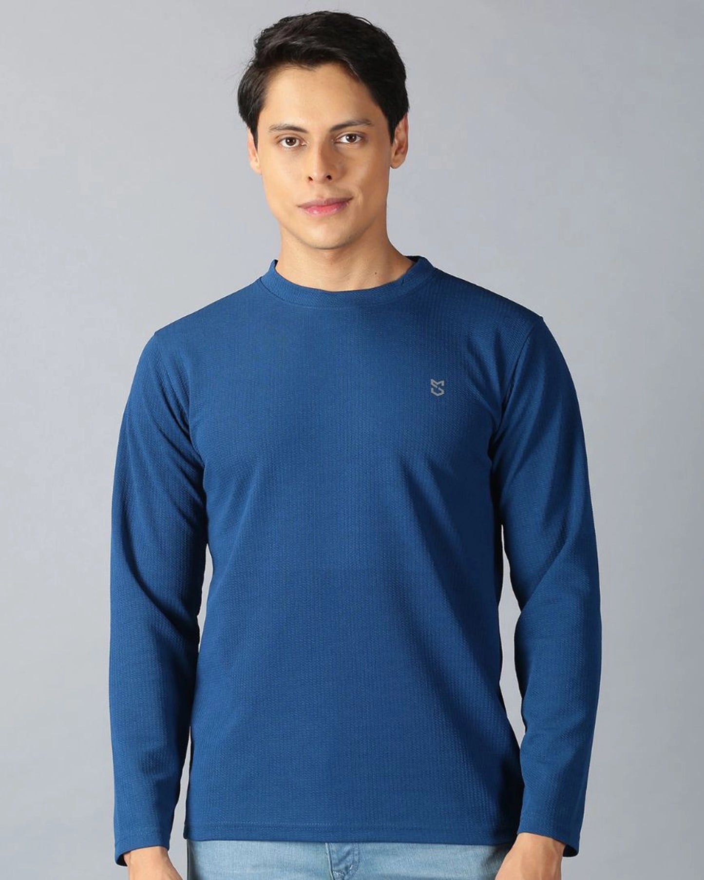 Blue Full-sleeve T-shirt