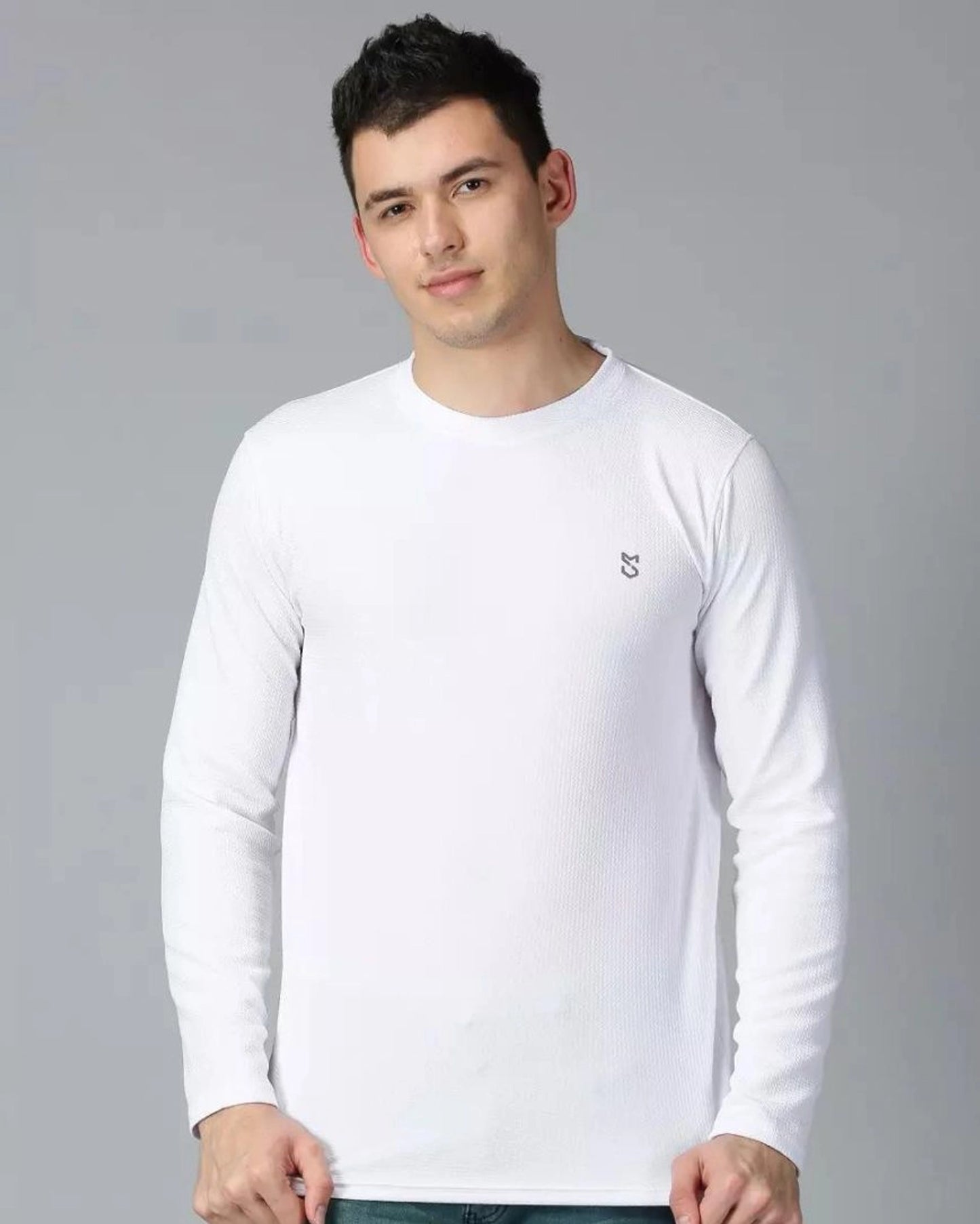 White Full-sleeve T-shirt