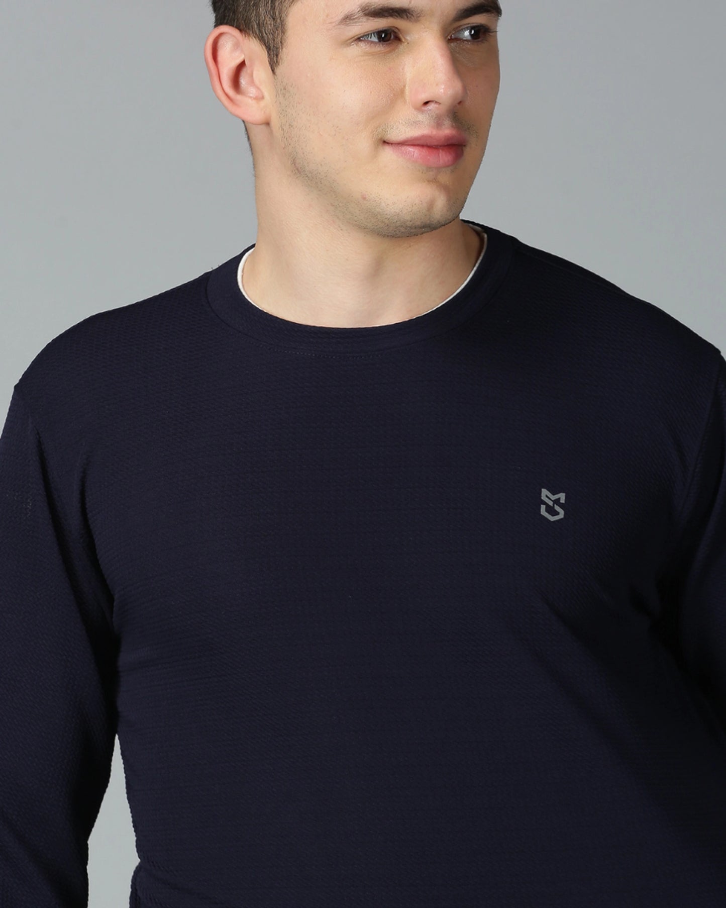 Dark Blue Full-sleeve T-shirt