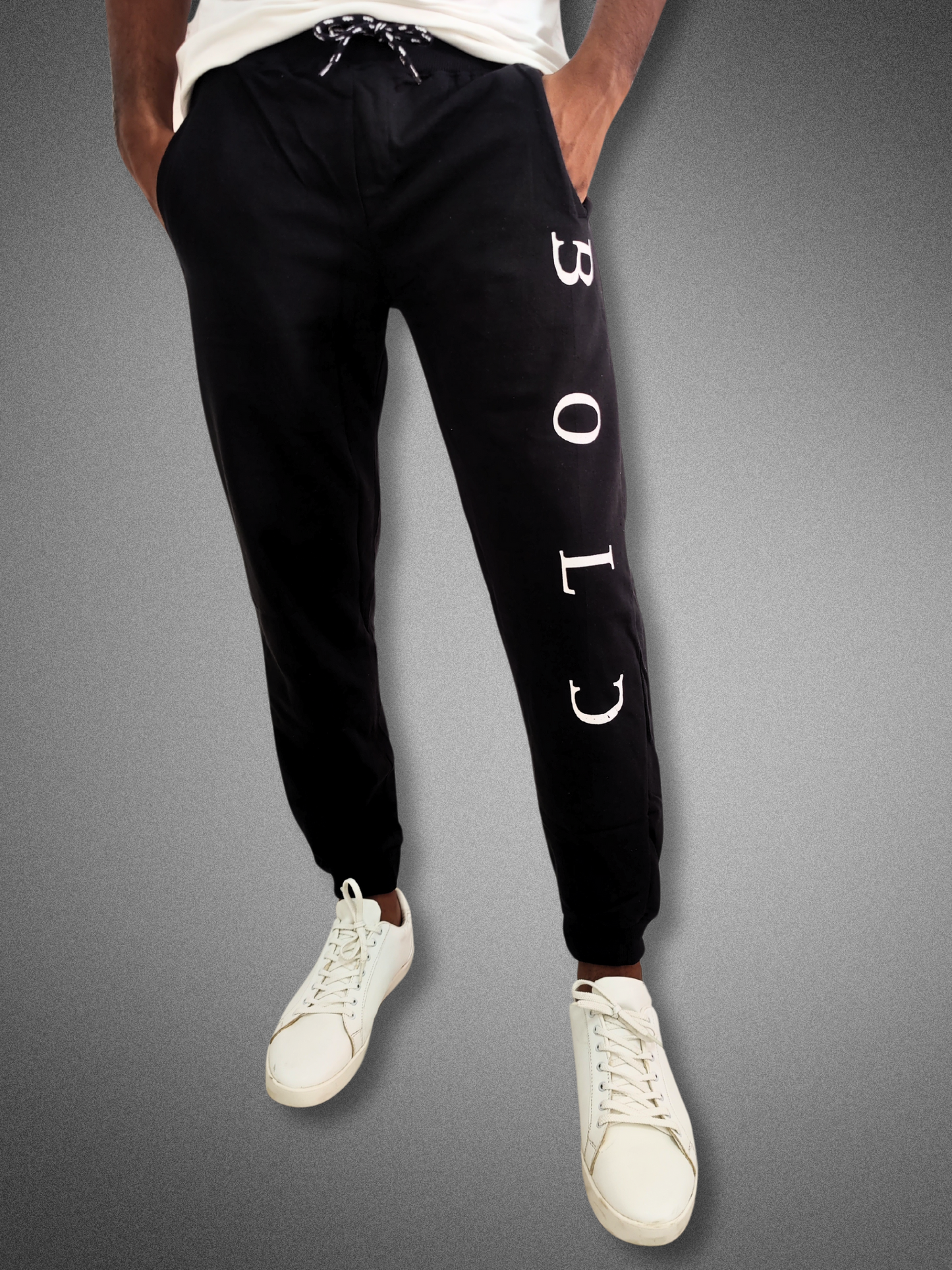 BOLD Printed Black Joggers