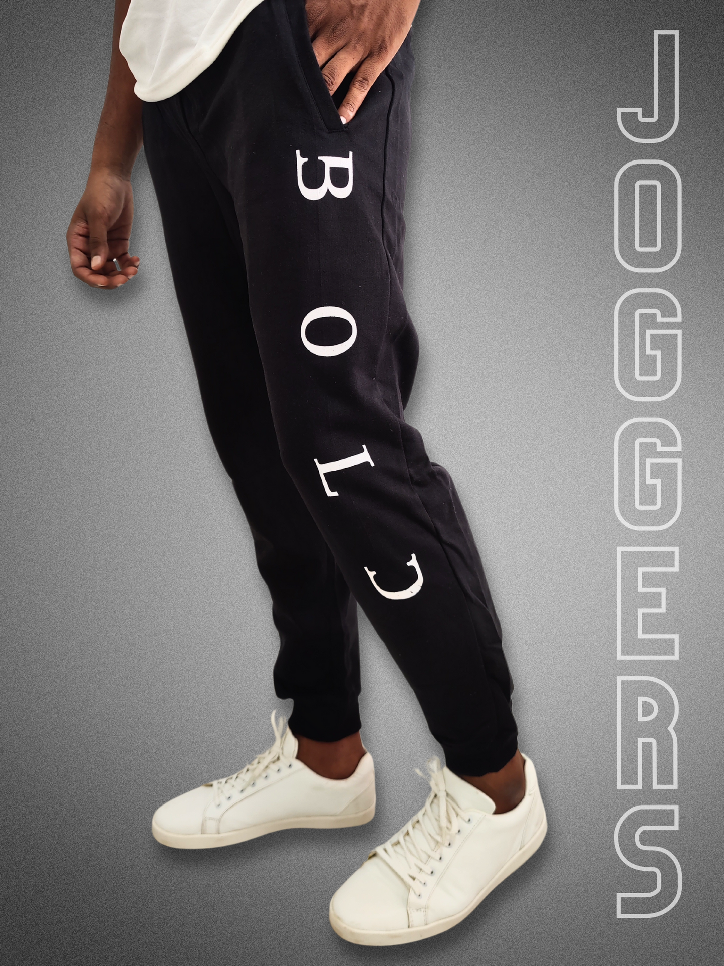 BOLD Printed Black Joggers