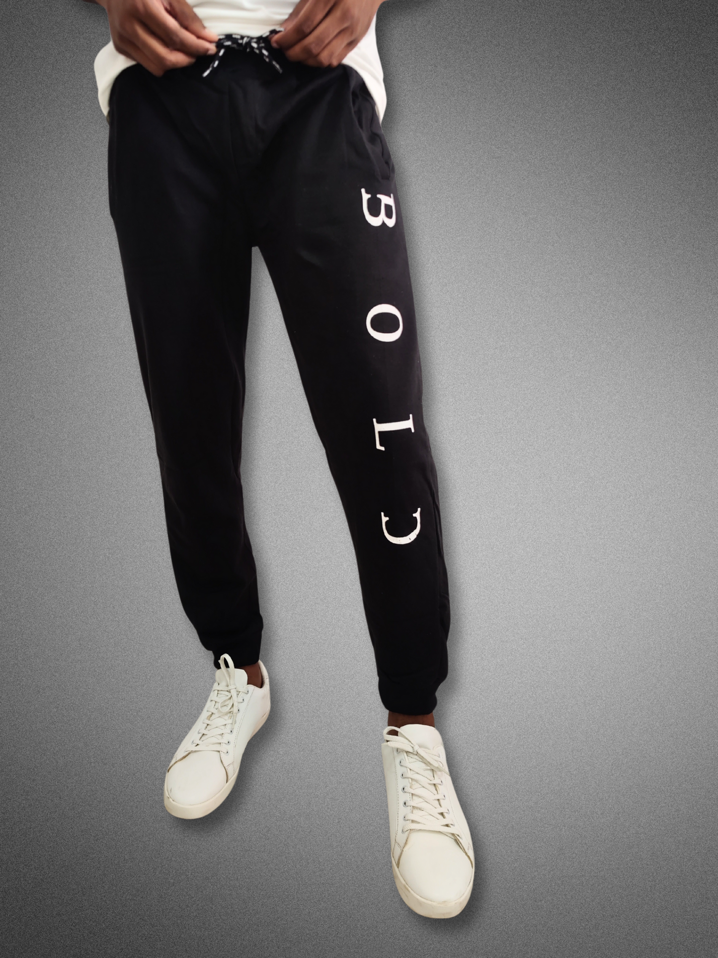 BOLD Printed Black Joggers