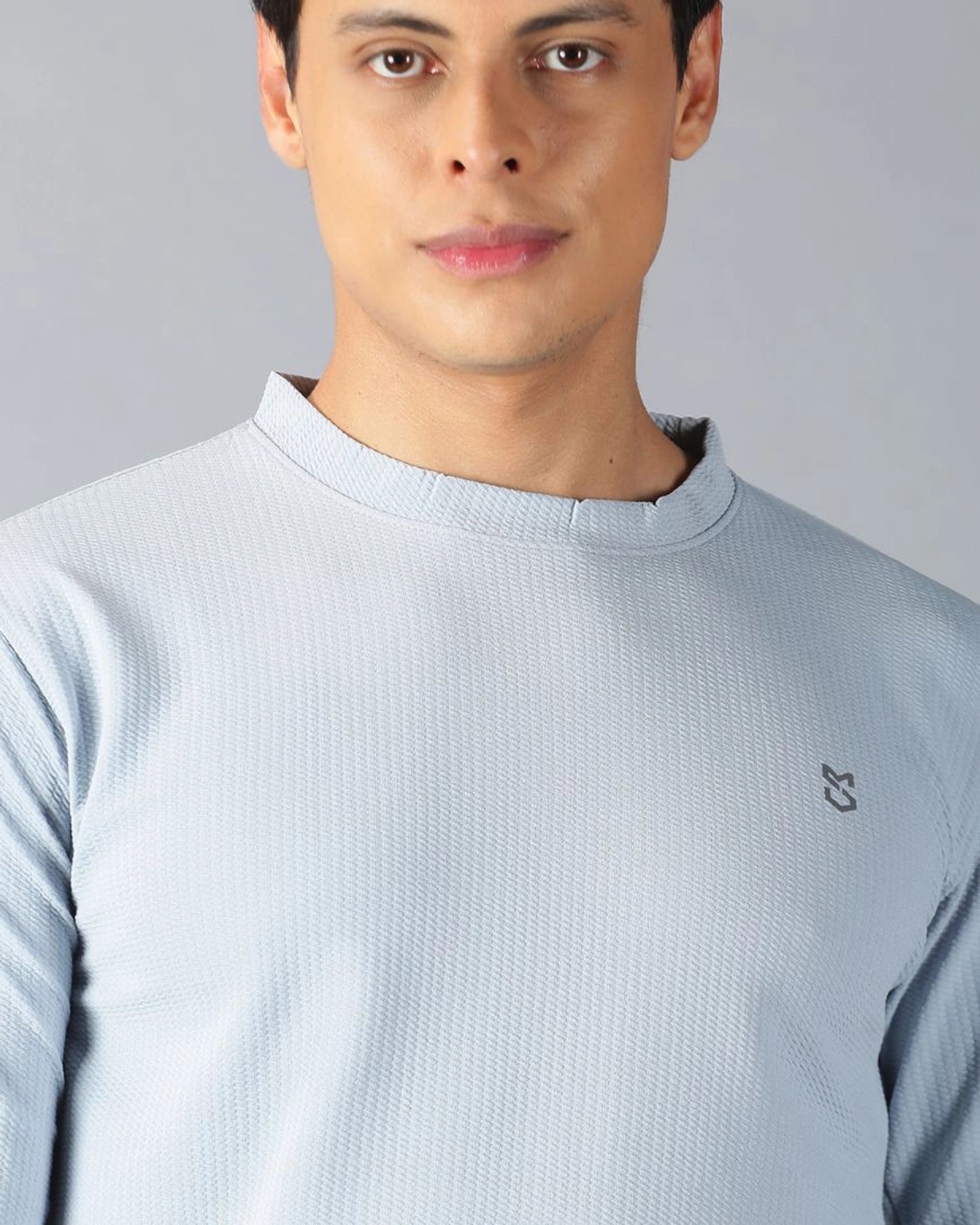 Ice Blue Full-sleeve T-shirt