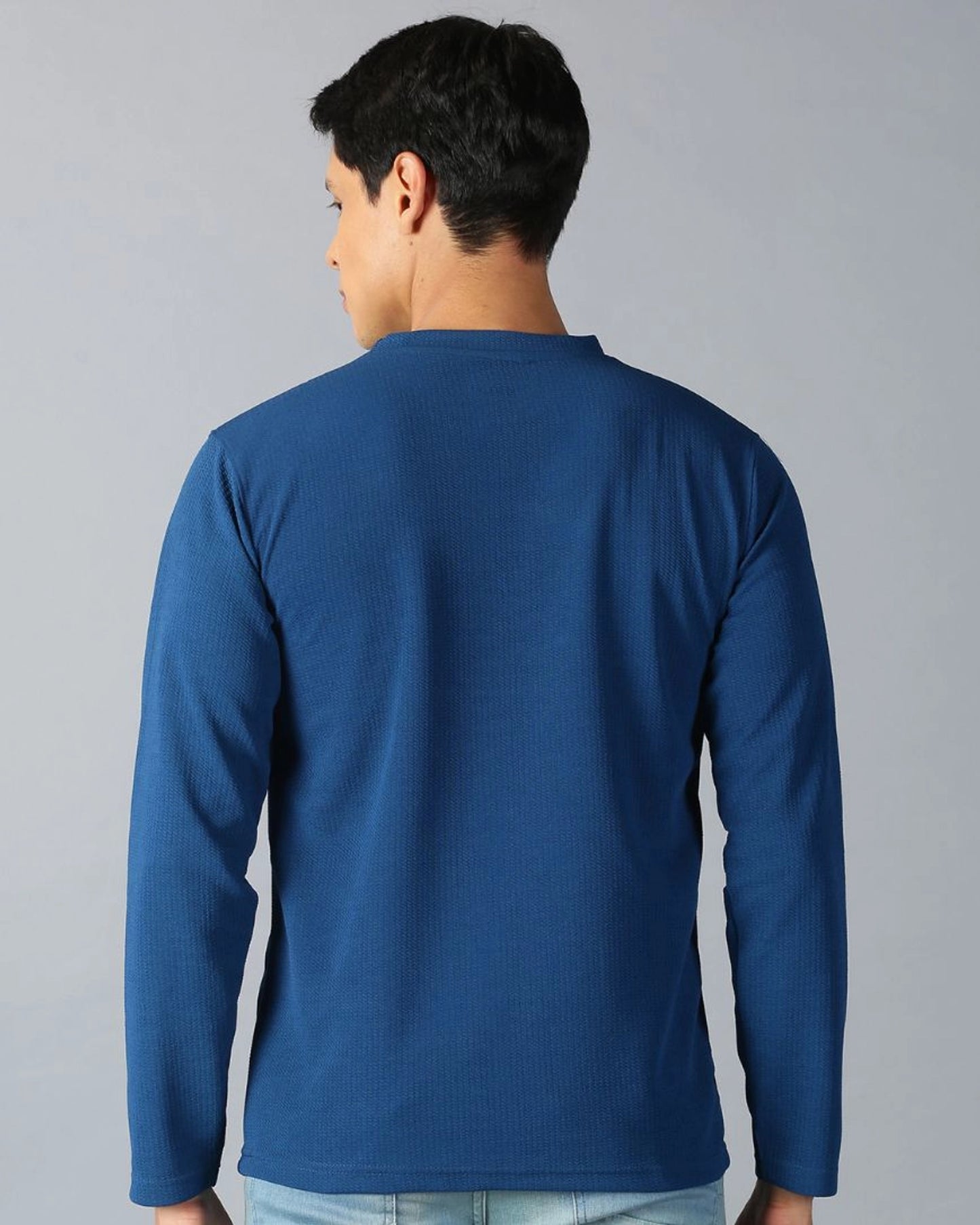 Blue Full-sleeve T-shirt