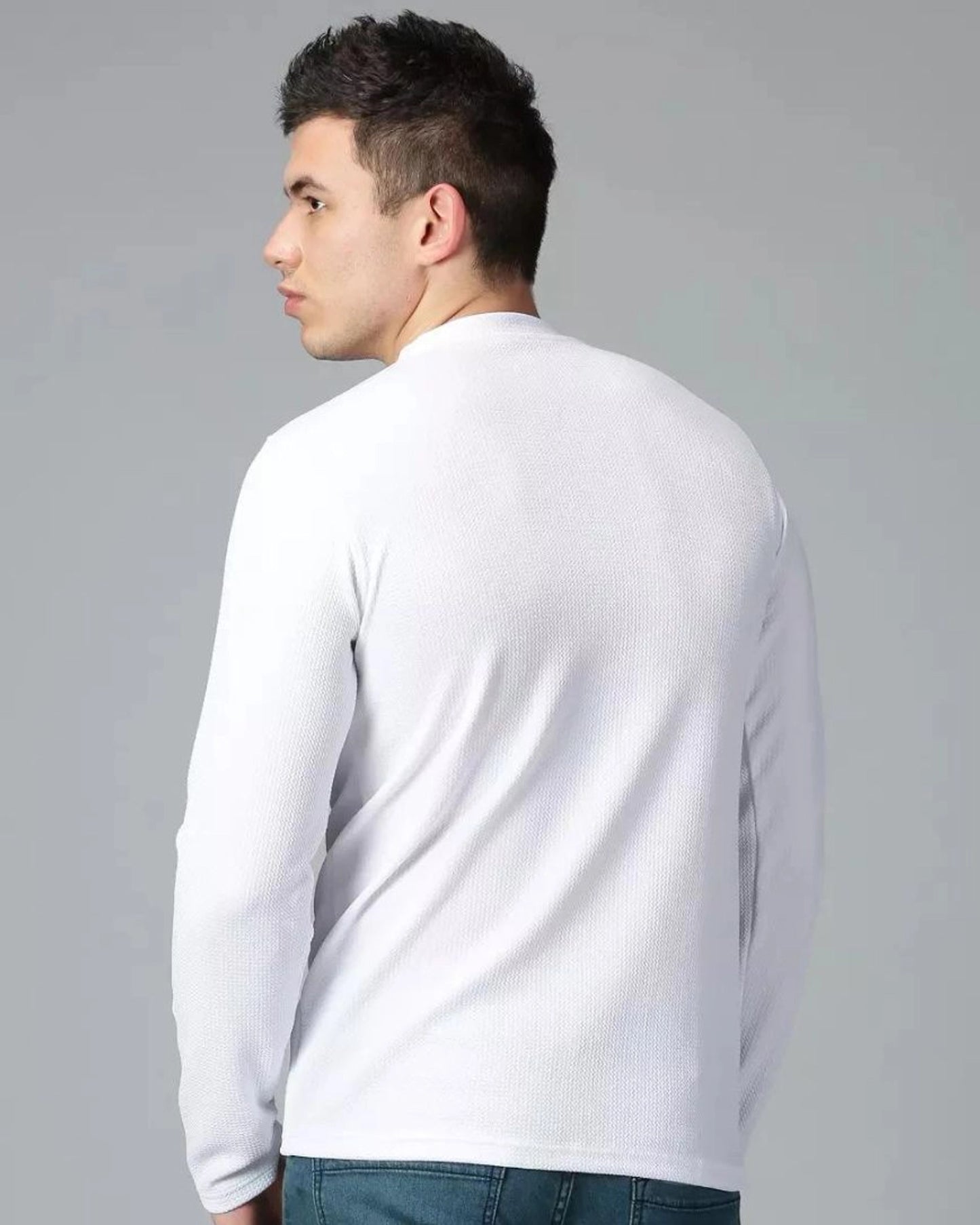 White Full-sleeve T-shirt