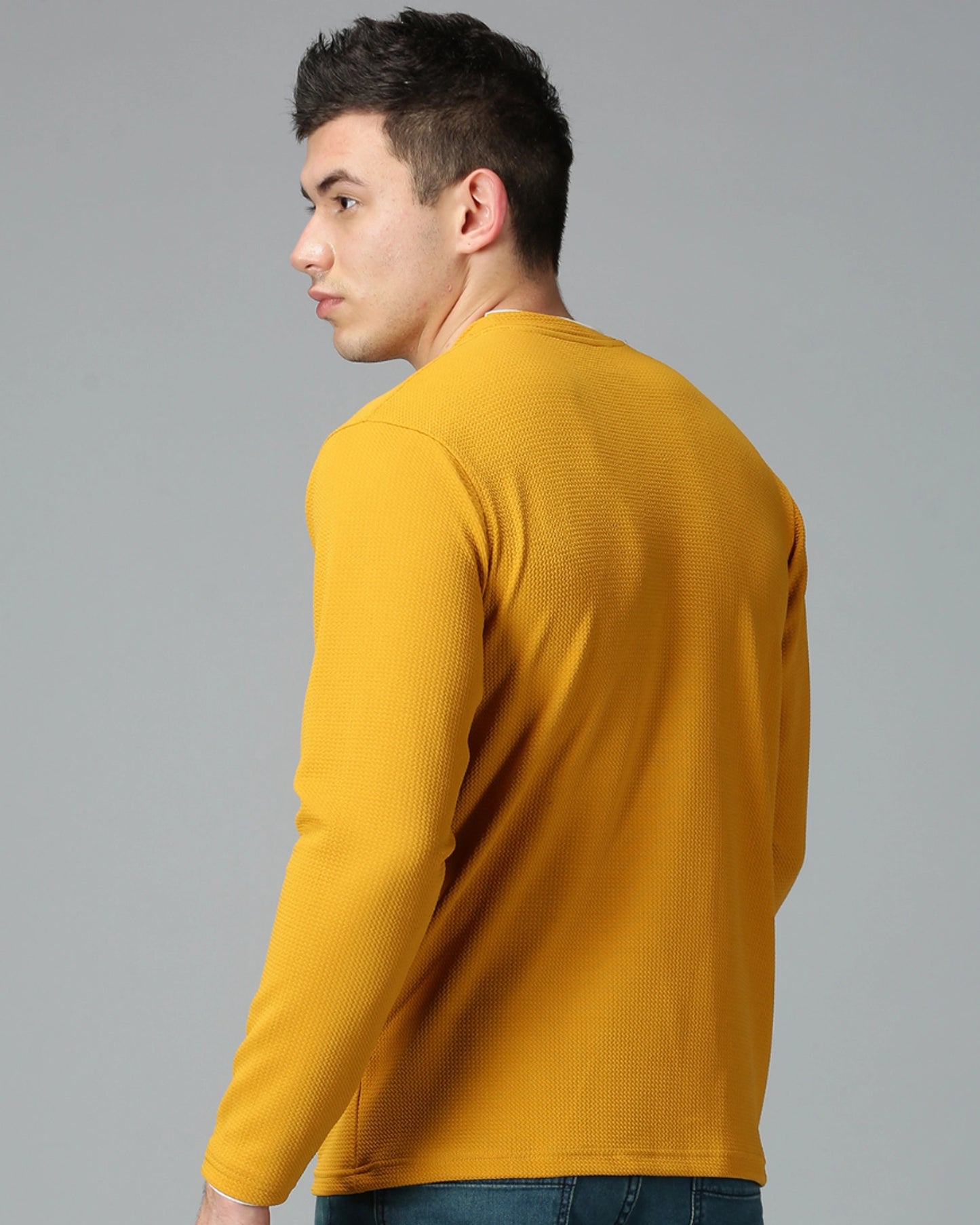 Mustard Yellow Full-sleeve T-shirt