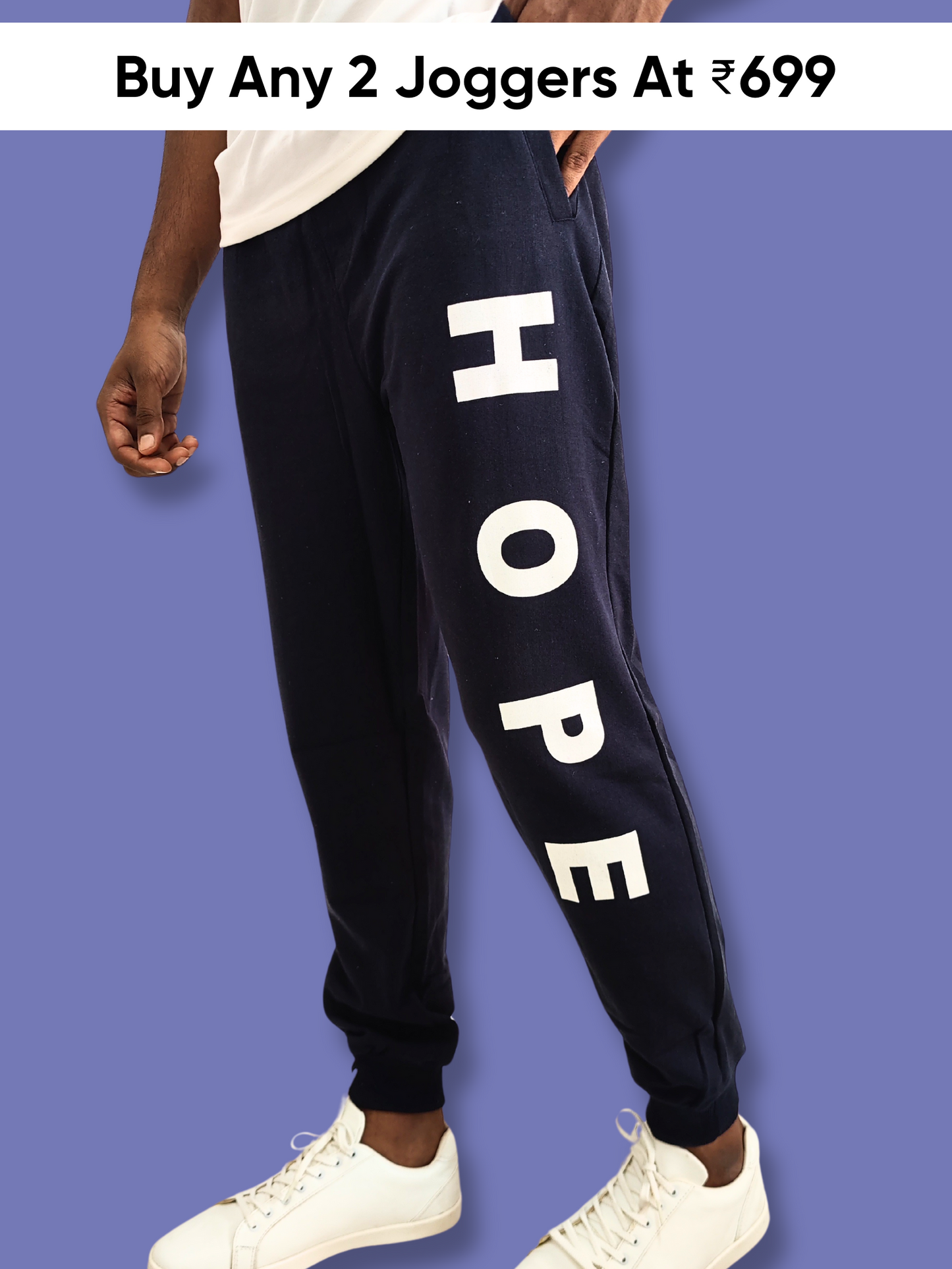 HOPE Printed Navy Blue Jogger