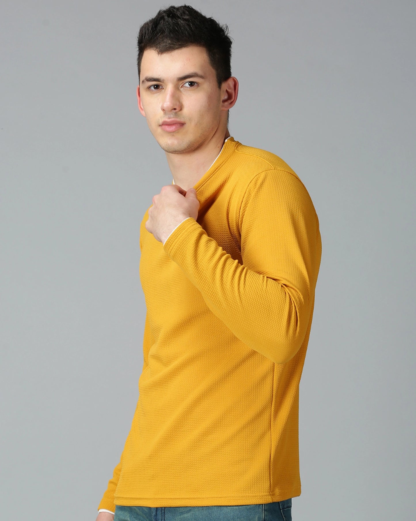 Mustard Yellow Full-sleeve T-shirt