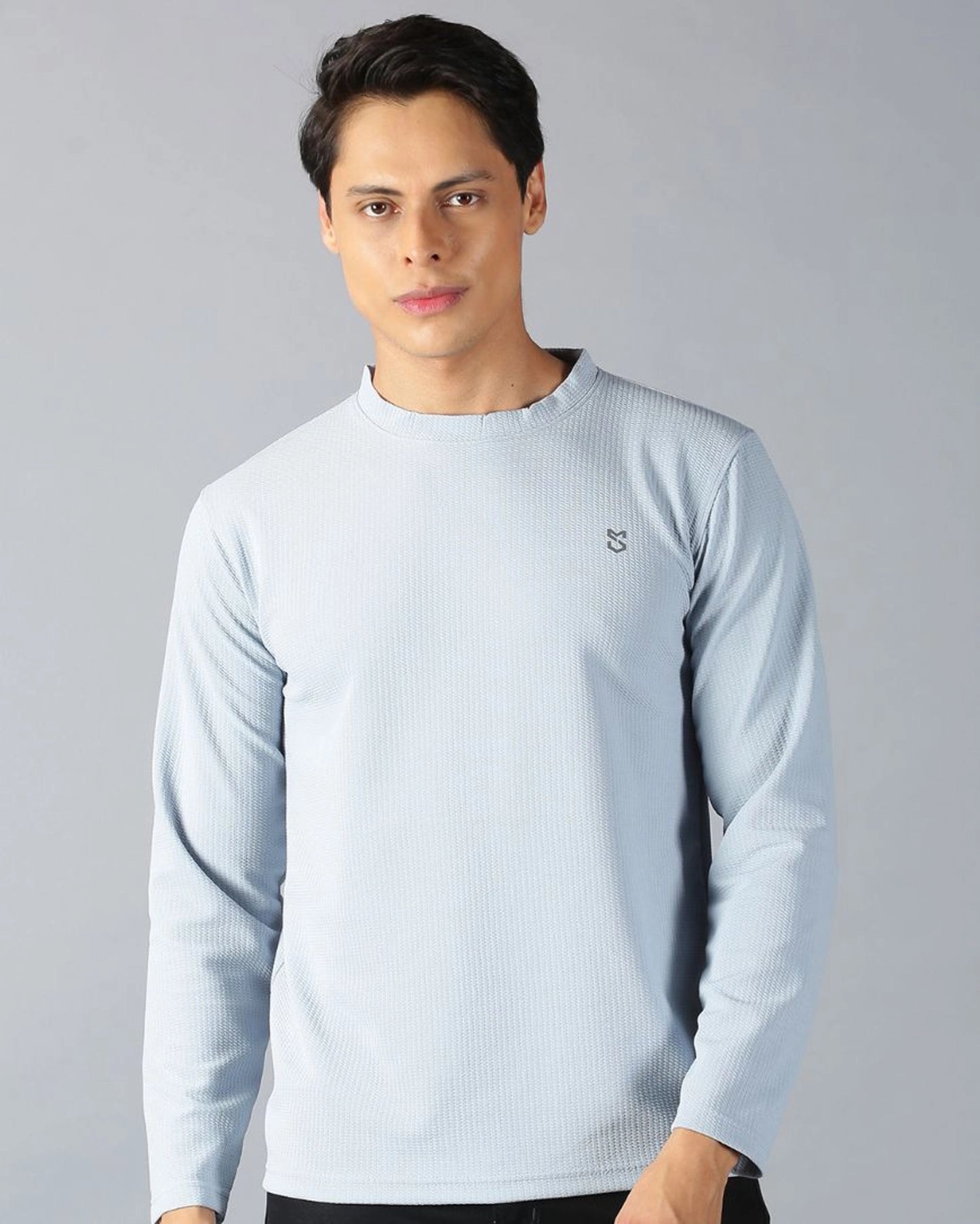 Ice Blue Full-sleeve T-shirt