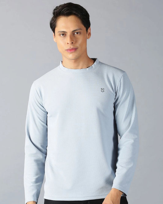 Ice Blue Full-sleeve T-shirt