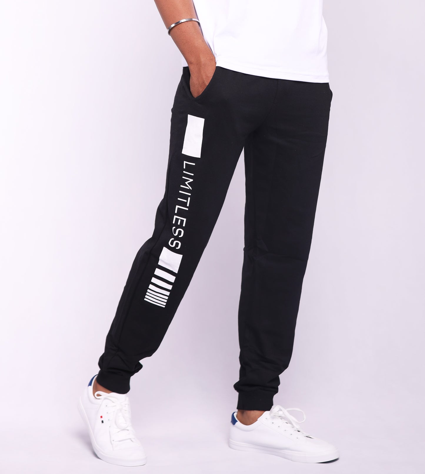 Limitless Printed Black Joggers