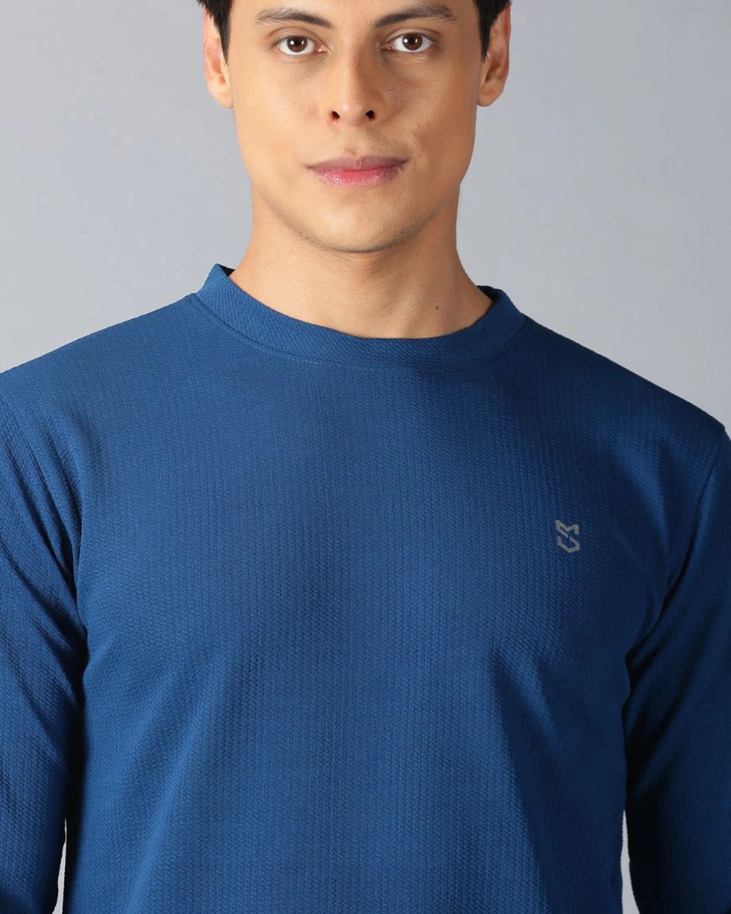 Blue Full-sleeve T-shirt