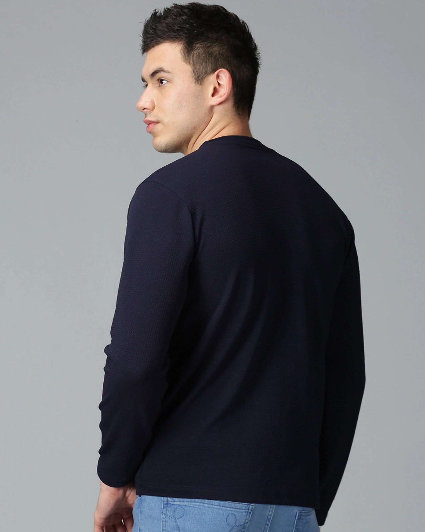 Dark Blue Full-sleeve T-shirt