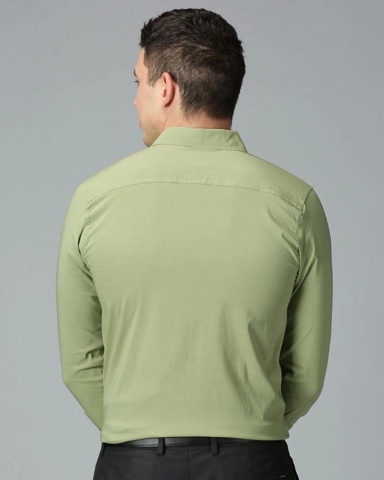 Pista Green Premium Solid Stretch Shirt