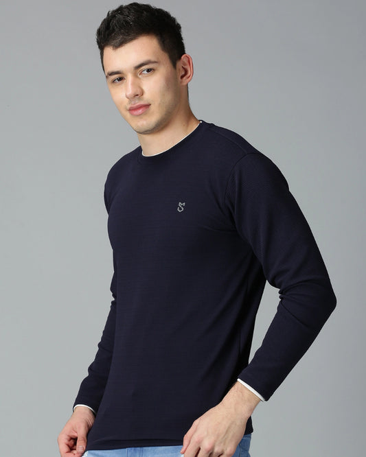 Dark Blue Full-sleeve T-shirt